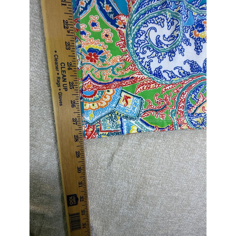 Lauren Ralph Lauren Womens Large Blue Floral Paisley Wide Leg Palazzo Pants Boho - Picture 6 of 10